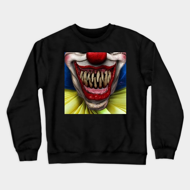 Halloween Horror Clown Face Mask Crewneck Sweatshirt by biNutz